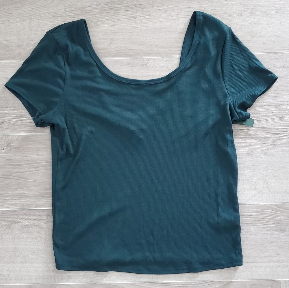 NWT WILD FABLE Ribbed Short Sleeve Tee Sz. L